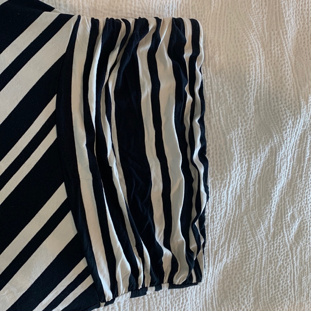 Banana Republic Navy stripe tube top maxi dress